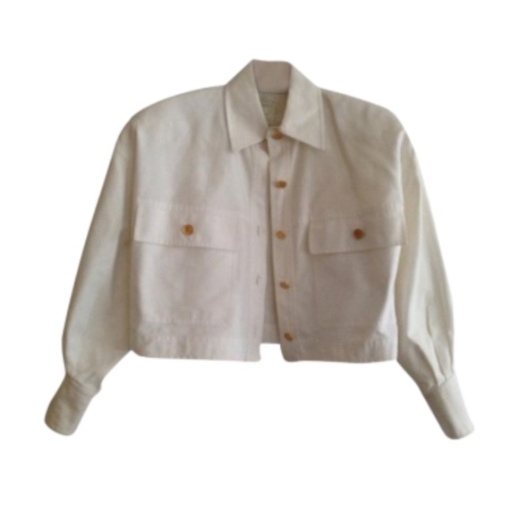 Chanel crop 90’s denim jacket - Picture 1 of 8